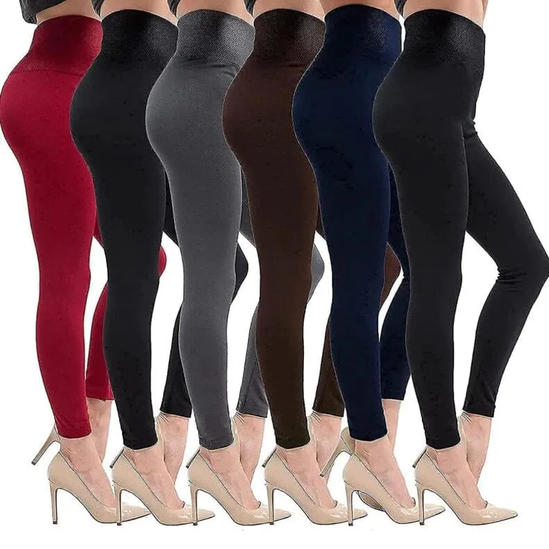 3-Pack: Women’s Fleece Lined Leggings High Waist Soft Stretchy Warm Leggings