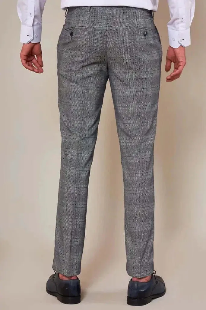 3-Piece Suit Check Jerry Grey