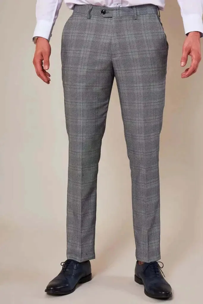 3-Piece Suit Check Jerry Grey