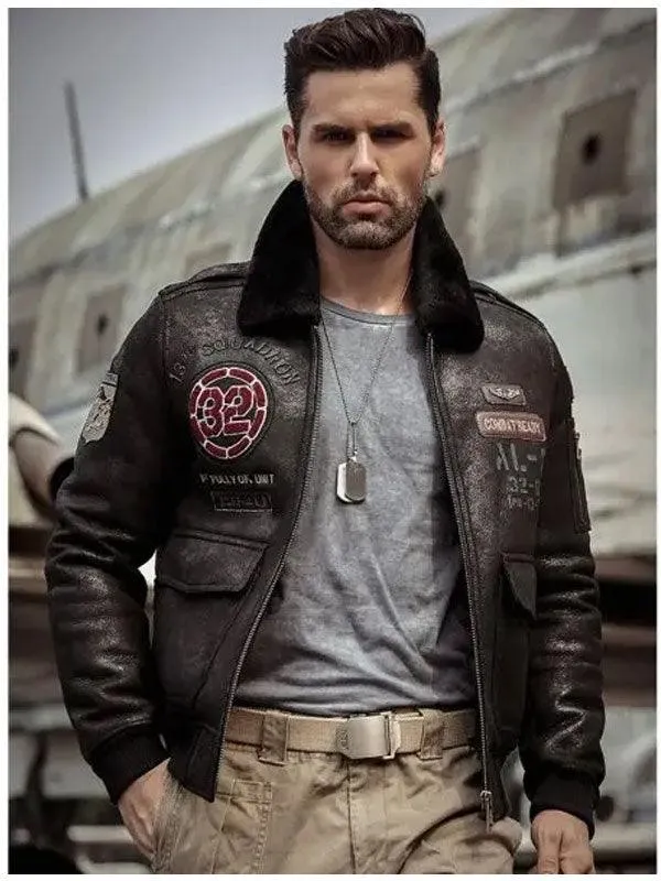 Airforce Shearling Jacket for Men