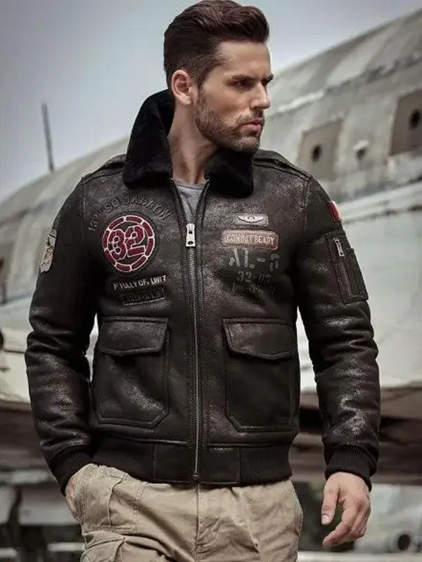 Airforce Shearling Jacket for Men