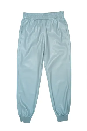 Alice & Olivia - Turquoise Faux Leather Pants Sz S