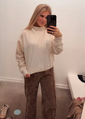 Allyson Mock Neck Sweater Top