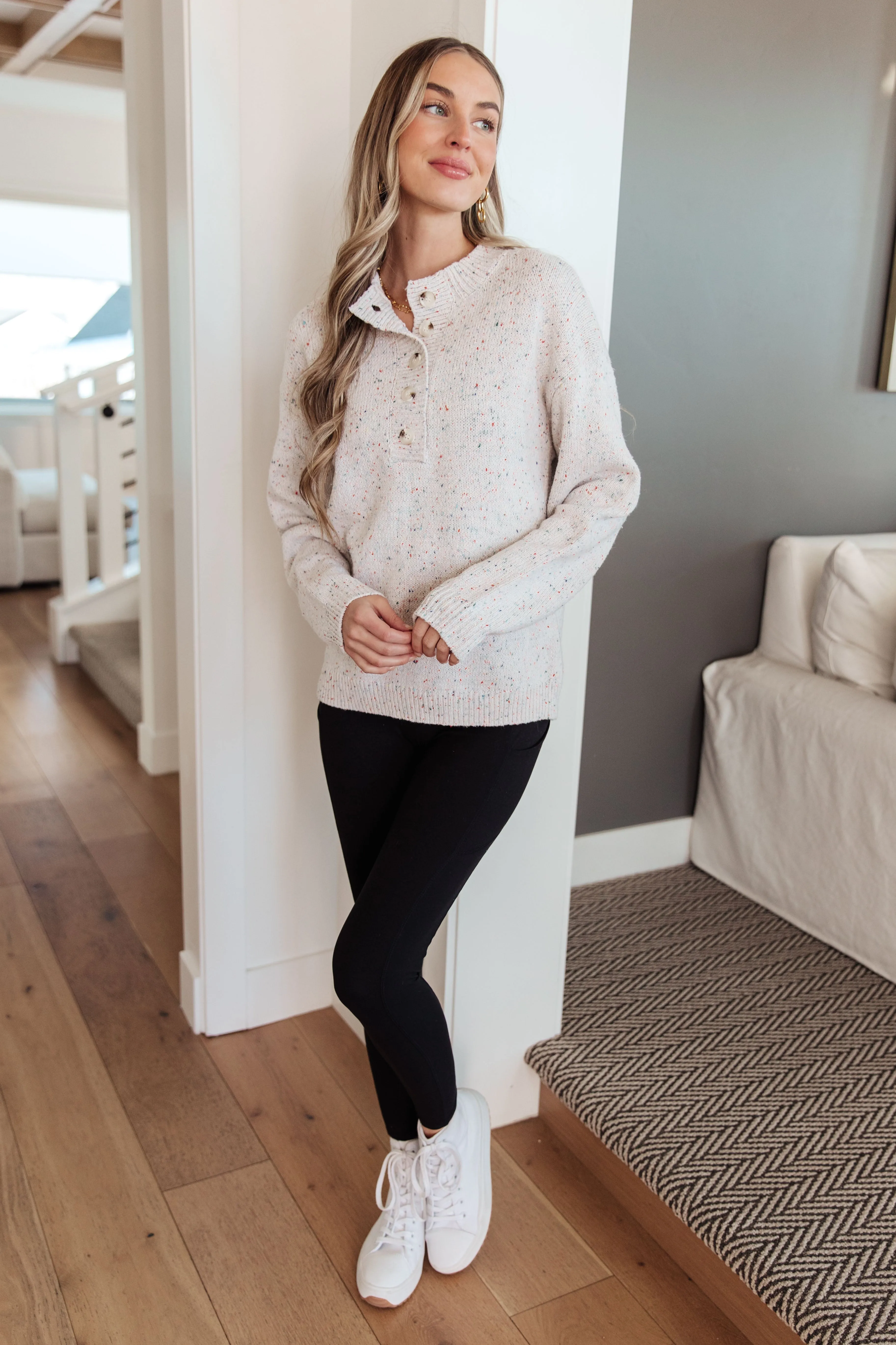 ANDREE BY UNIT- Never Give Up Henley Sweater