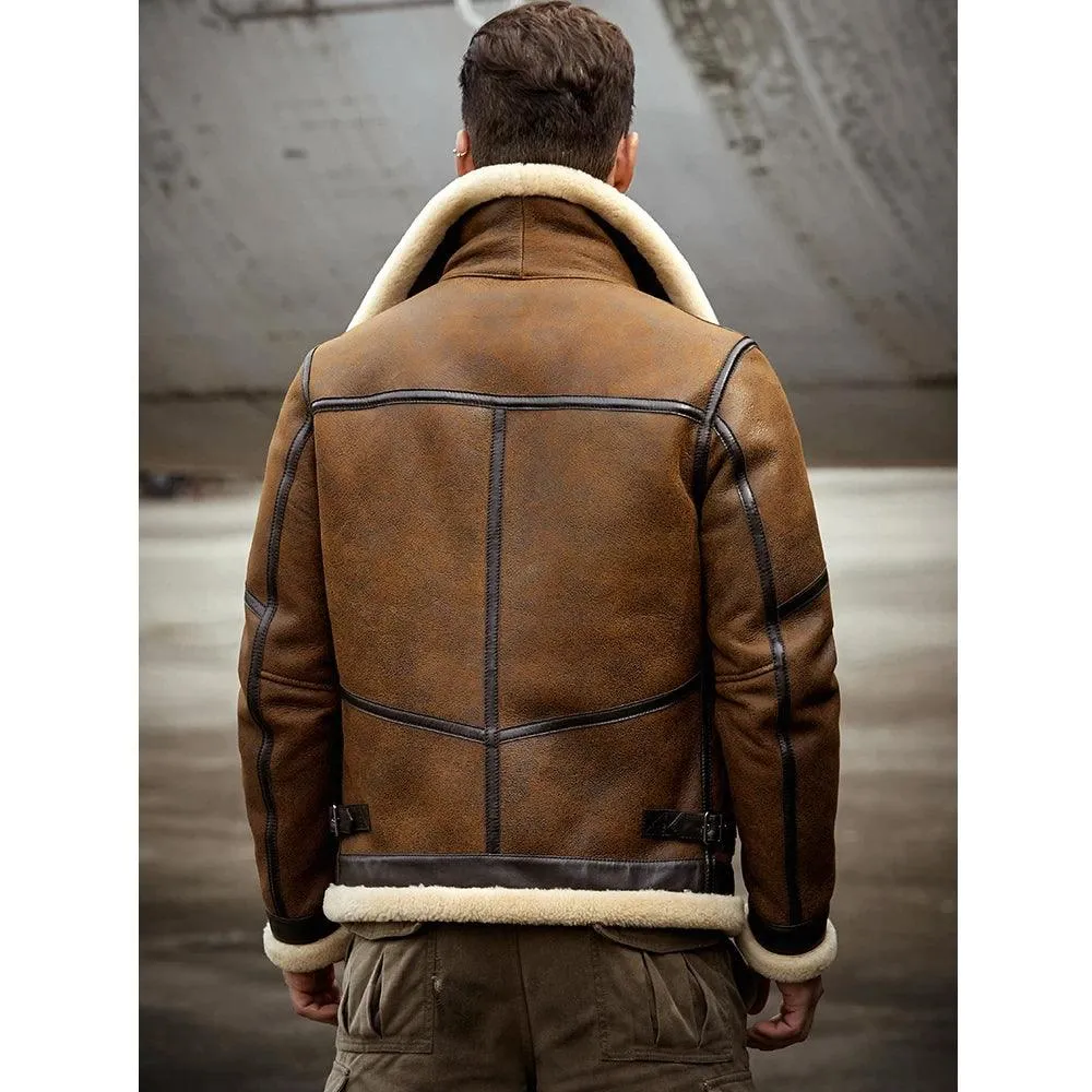 B6 Shearling Sheepskin Leather Jacket