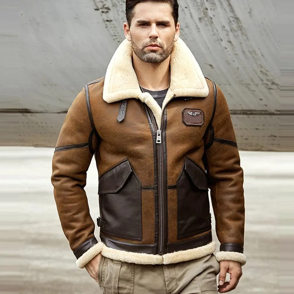 B6 Shearling Sheepskin Leather Jacket