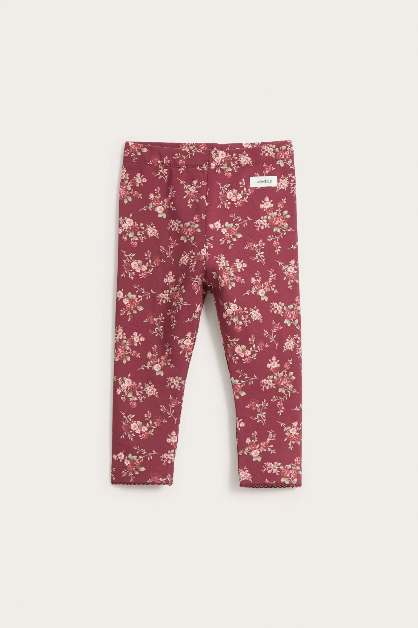 Baby red floral leggings