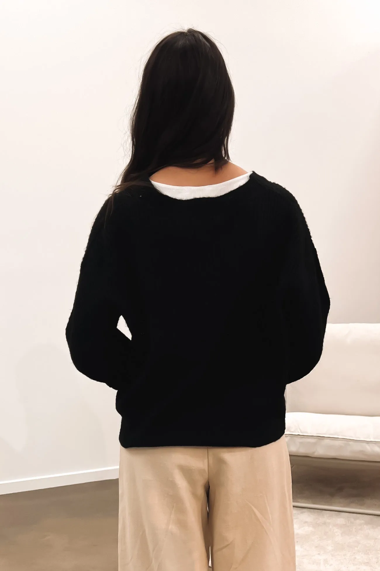 Belle Knit Cardi Black