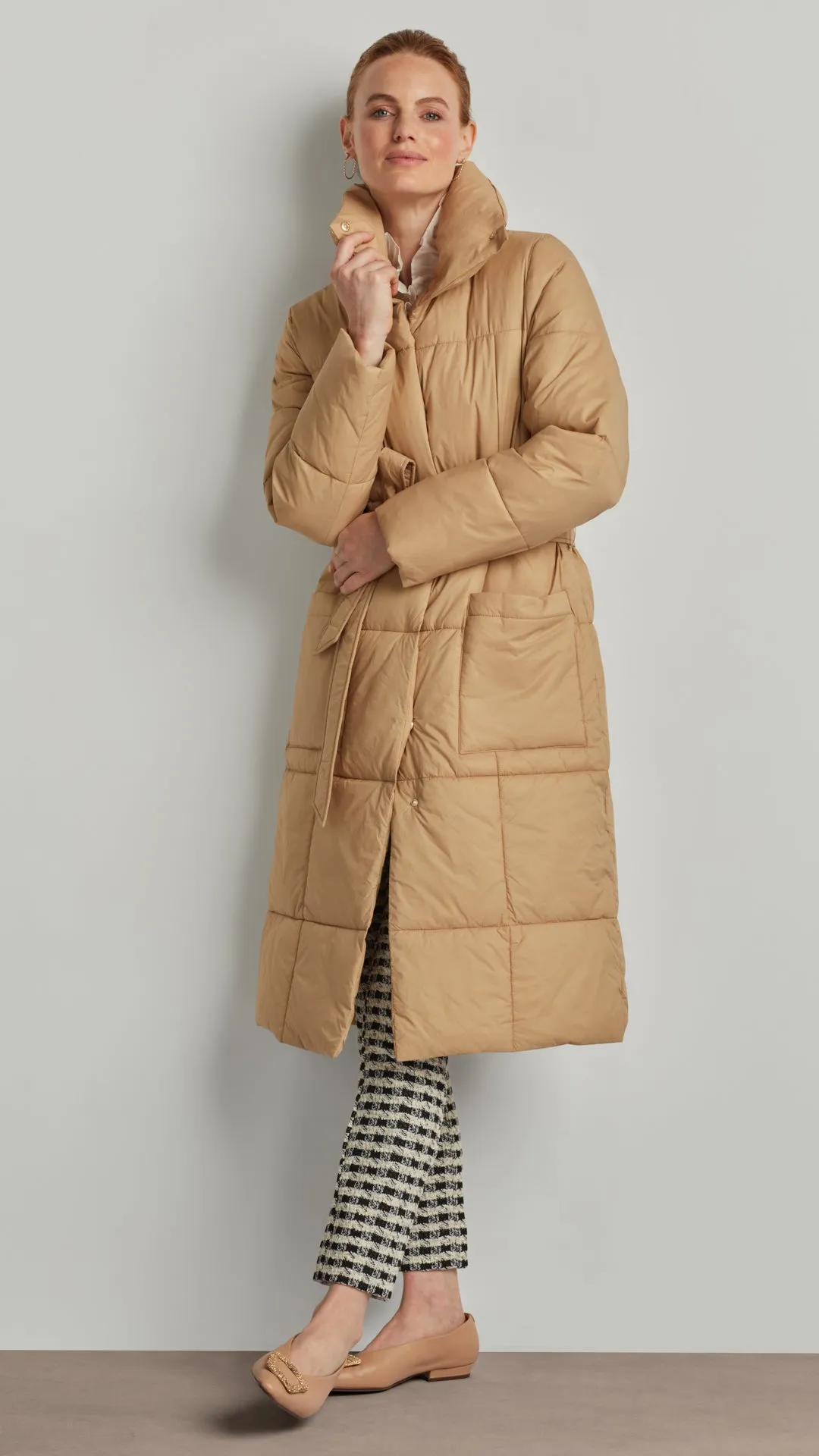 BELTED PILLOW COAT