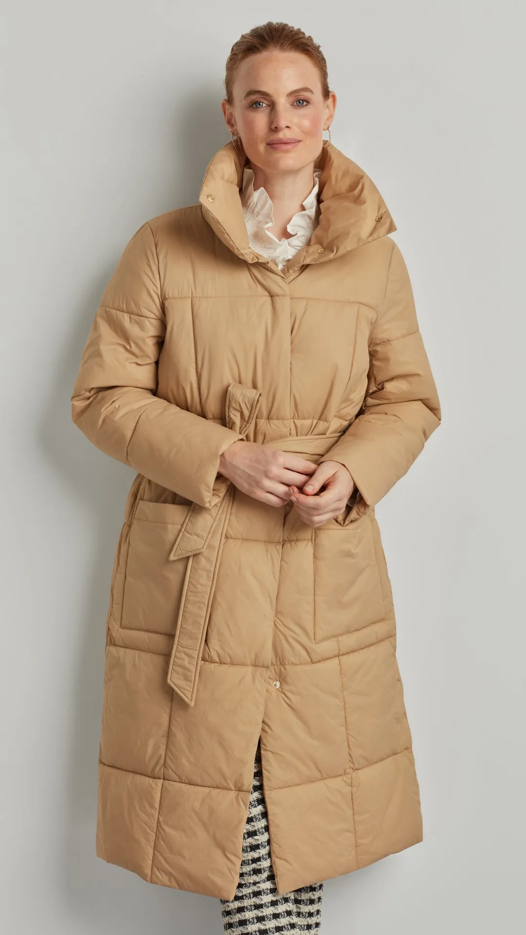 BELTED PILLOW COAT