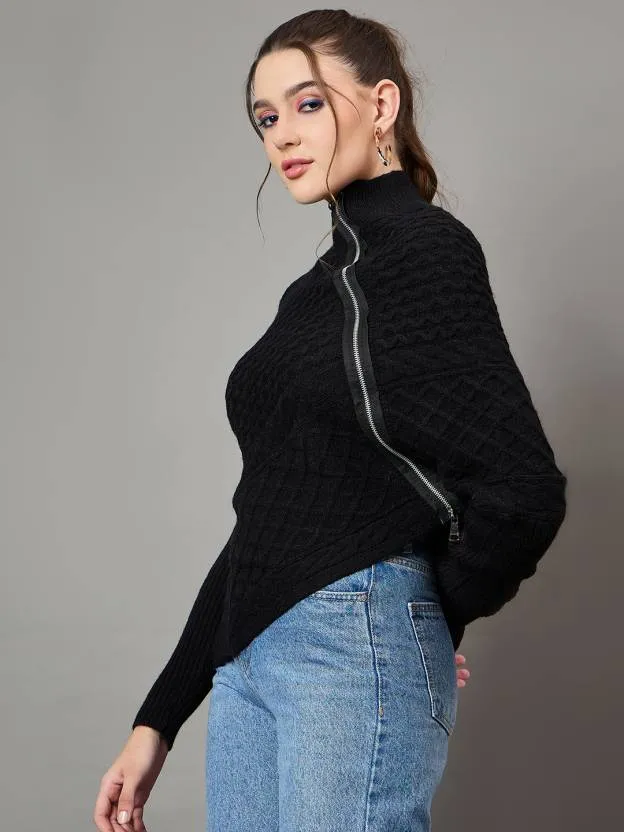 Black Elegance Woolen Sweater