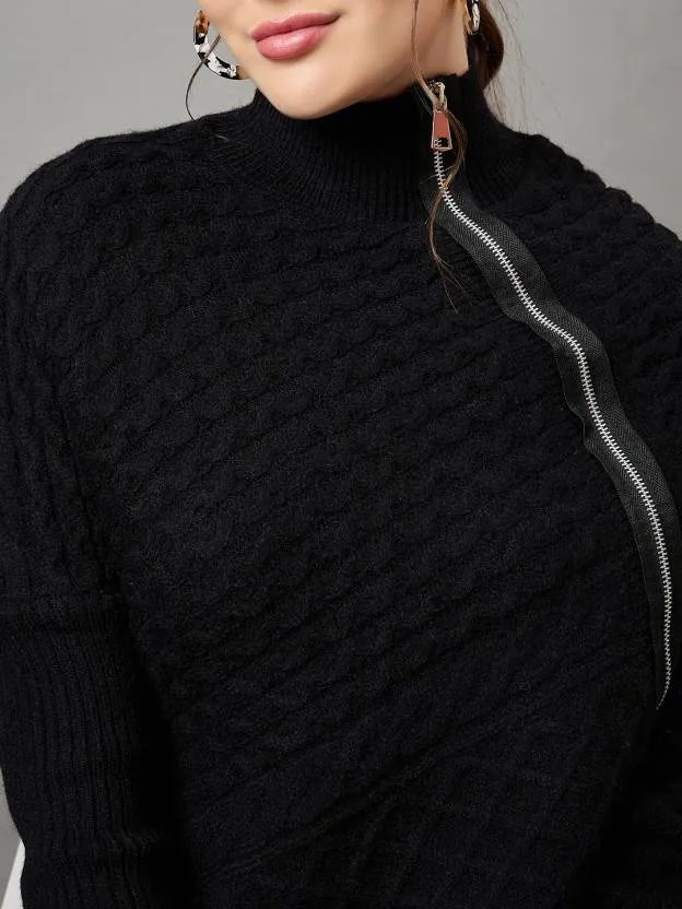 Black Elegance Woolen Sweater