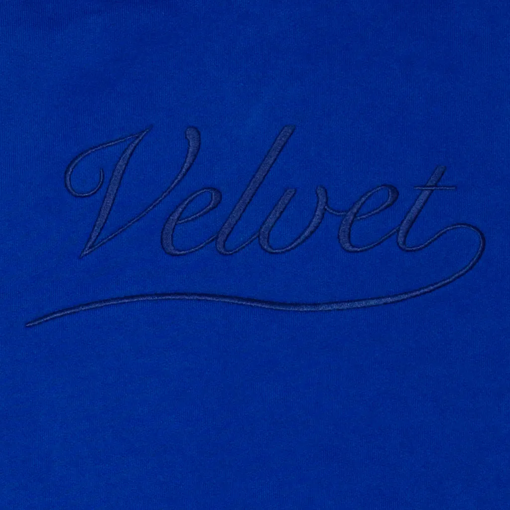 blue velvet hoodie