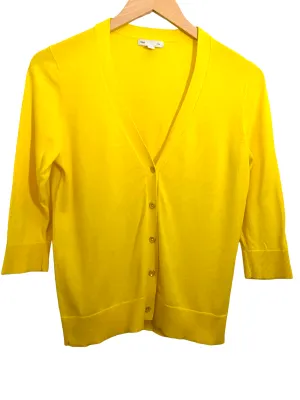 Bright Winter Yellow Cardigan Sweater