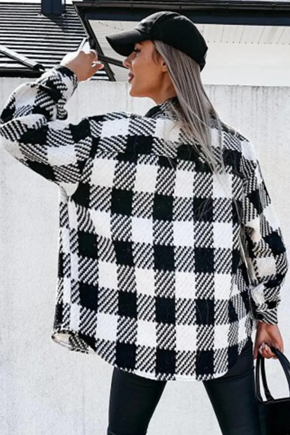 Buffalo Plaid Oversized Shirt Jacket