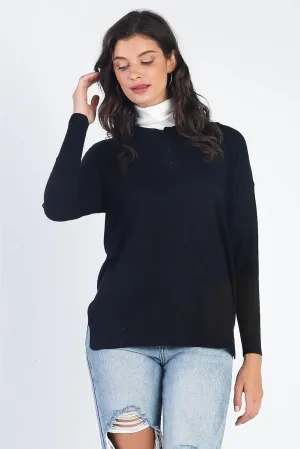 Button Up Collar Neck Long Sleeve Knit Top