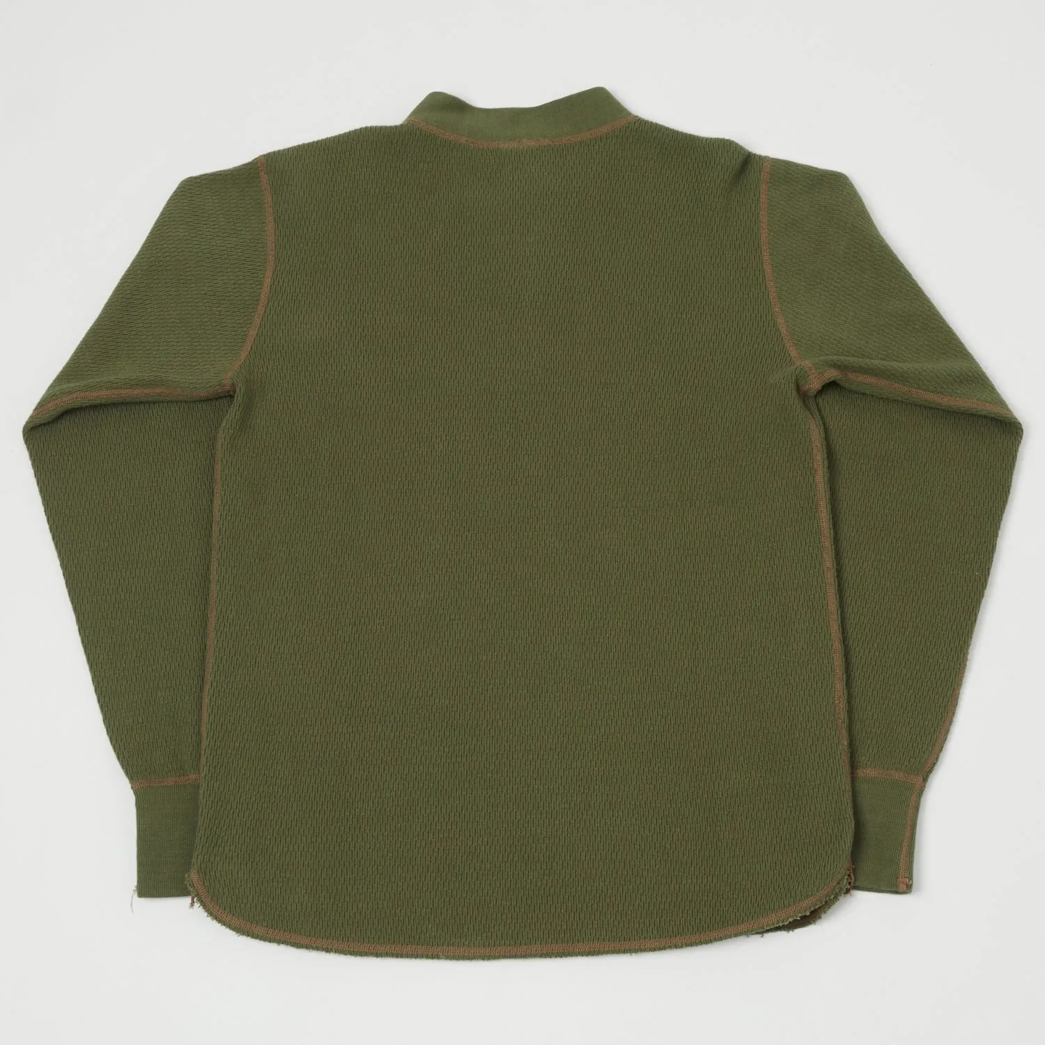 Buzz Rickson's L/S Thermal Henley - Olive