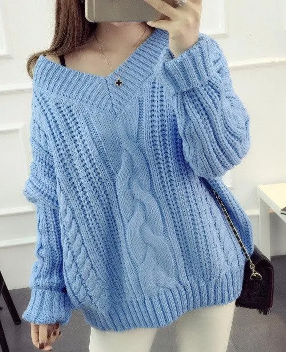 CABLE KNIT PULLOVER SWEATER