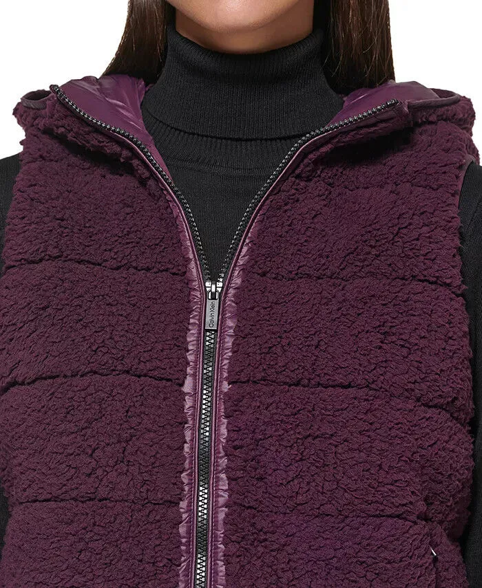 Calvin Klein Quilted Sherpa Fleece Vest