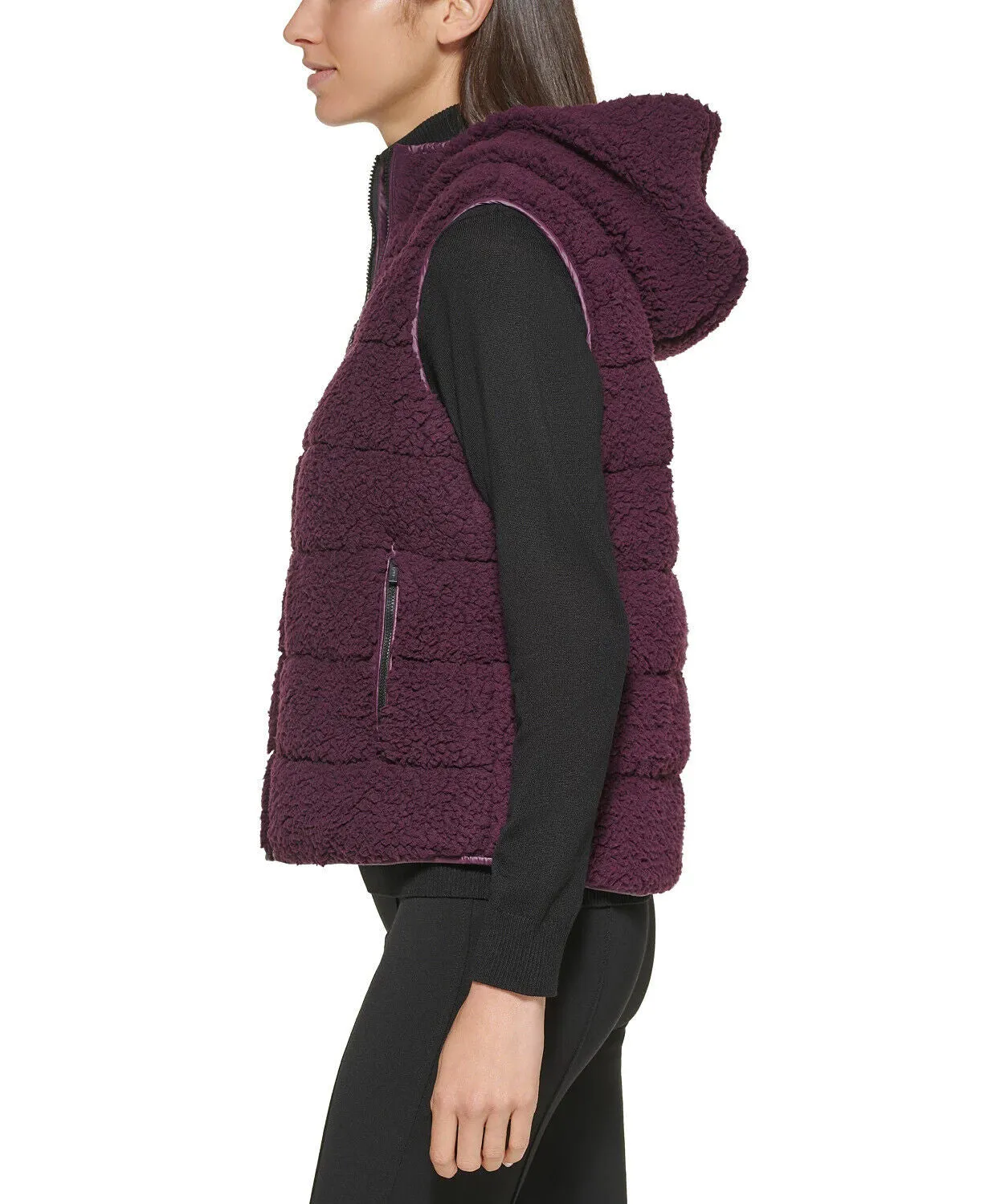 Calvin Klein Quilted Sherpa Fleece Vest