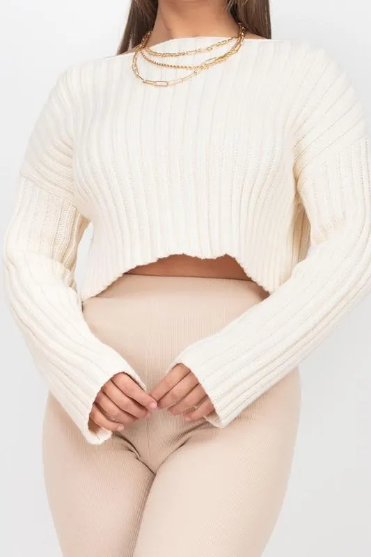 CANDICE BOATNECK KNIT CROPTOP