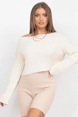 CANDICE BOATNECK KNIT CROPTOP