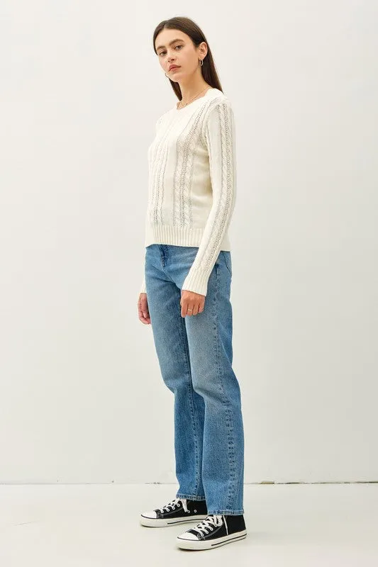 Charity Cable Knit Sweater