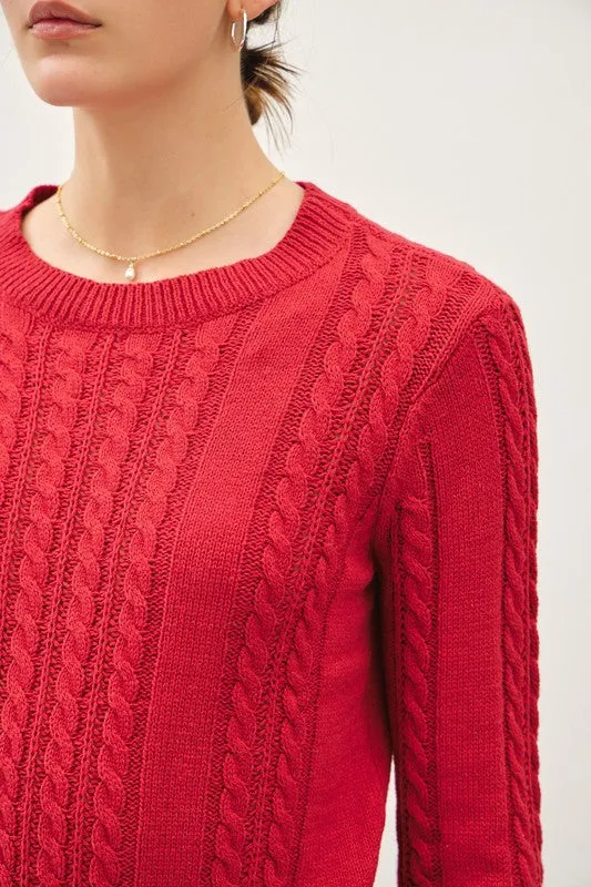 Charity Cable Knit Sweater