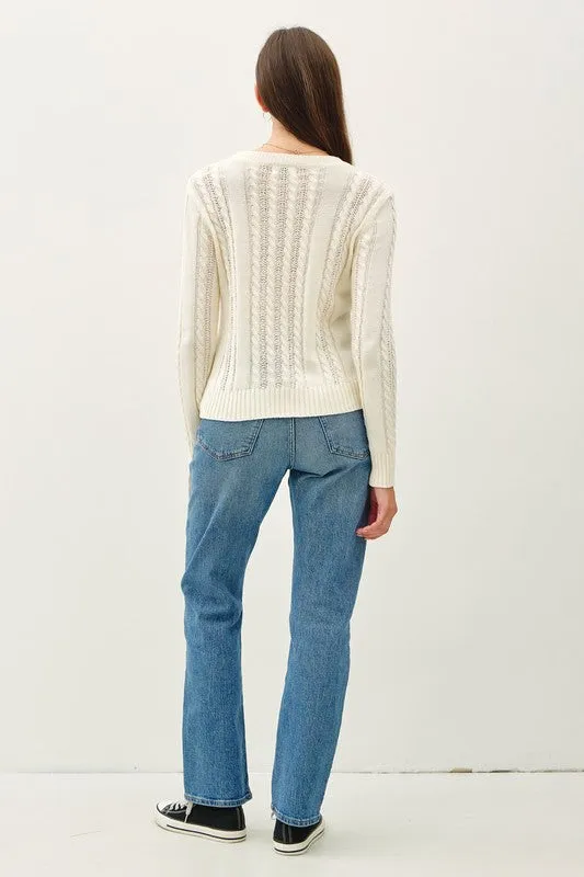 Charity Cable Knit Sweater