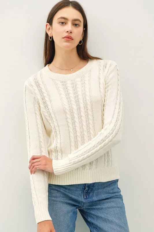 Charity Cable Knit Sweater