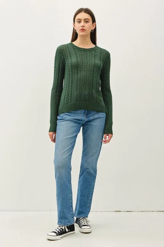 Charity Cable Knit Sweater