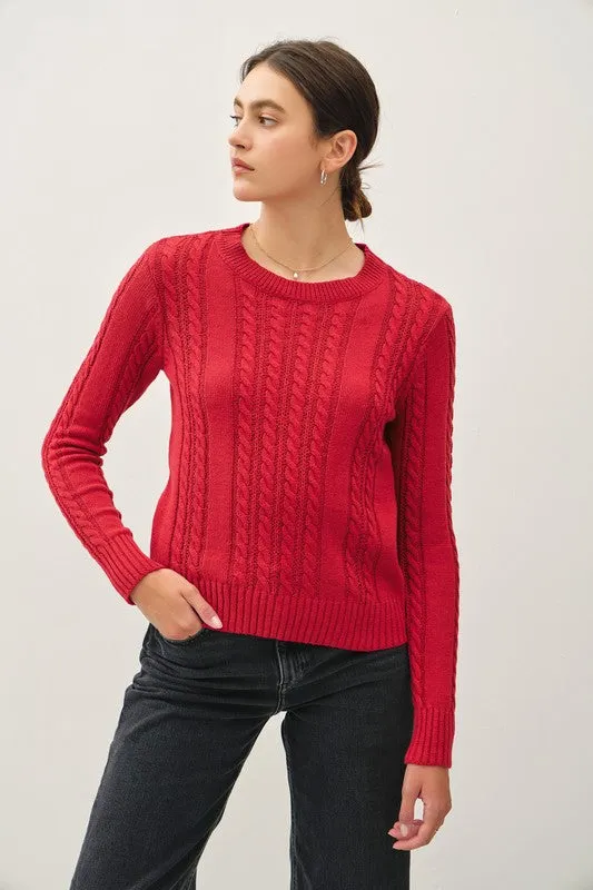 Charity Cable Knit Sweater