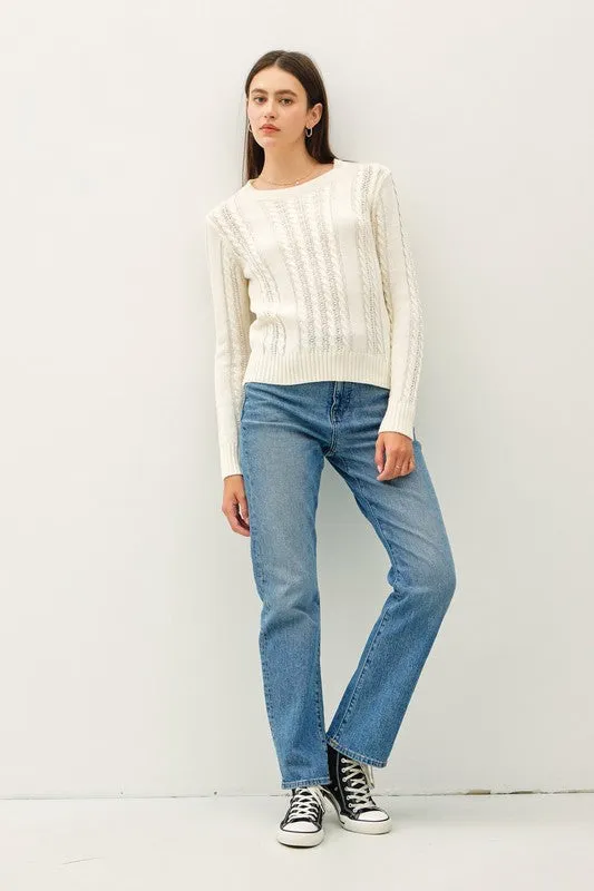 Charity Cable Knit Sweater