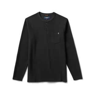 Companion Long Sleeve Thermal Henley - Black