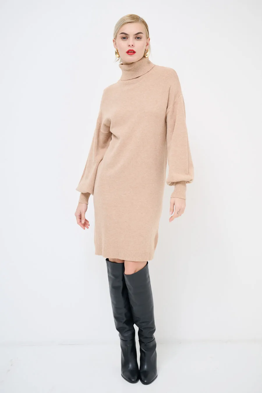 Cozy turtleneck sweater dress wholesale