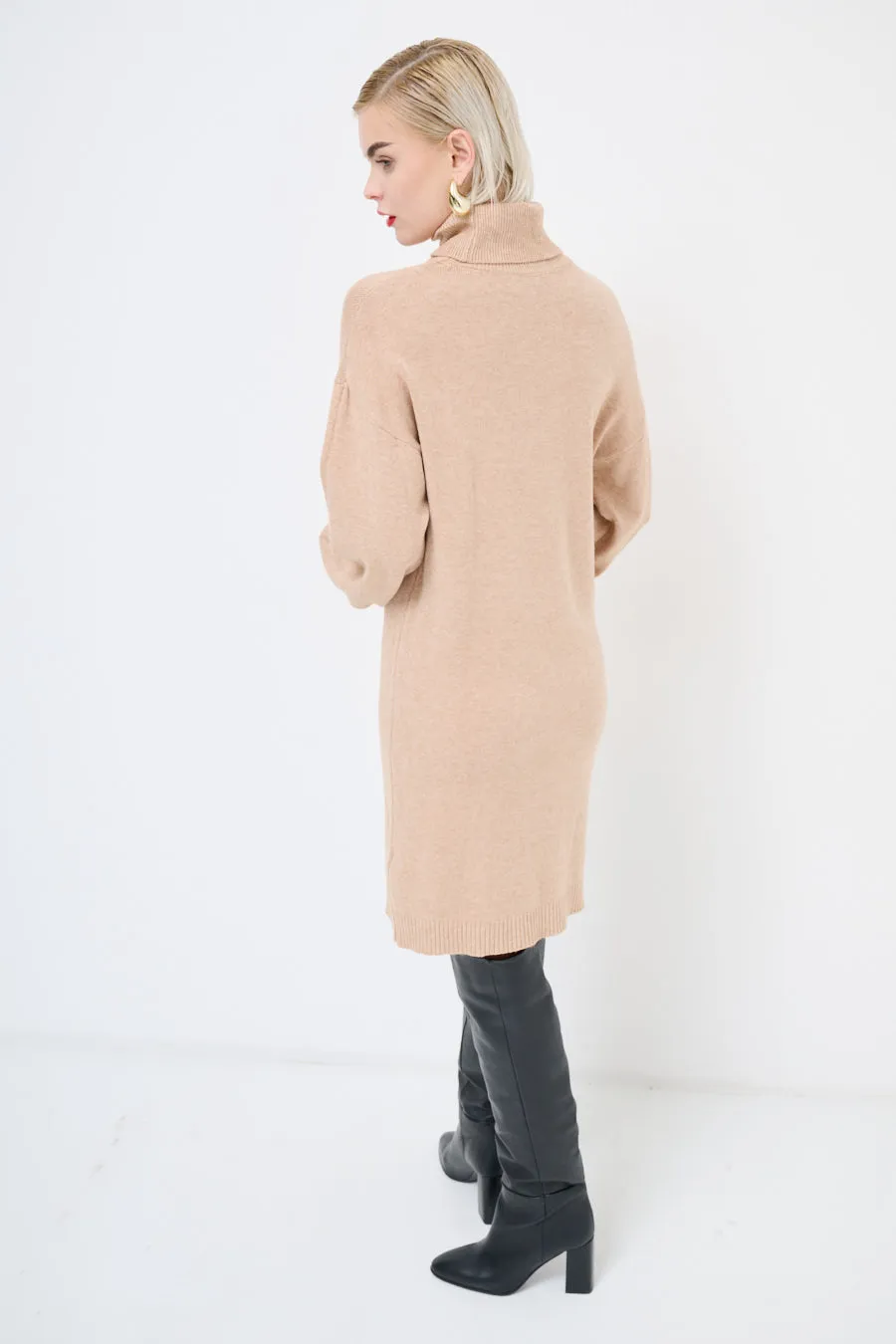 Cozy turtleneck sweater dress wholesale