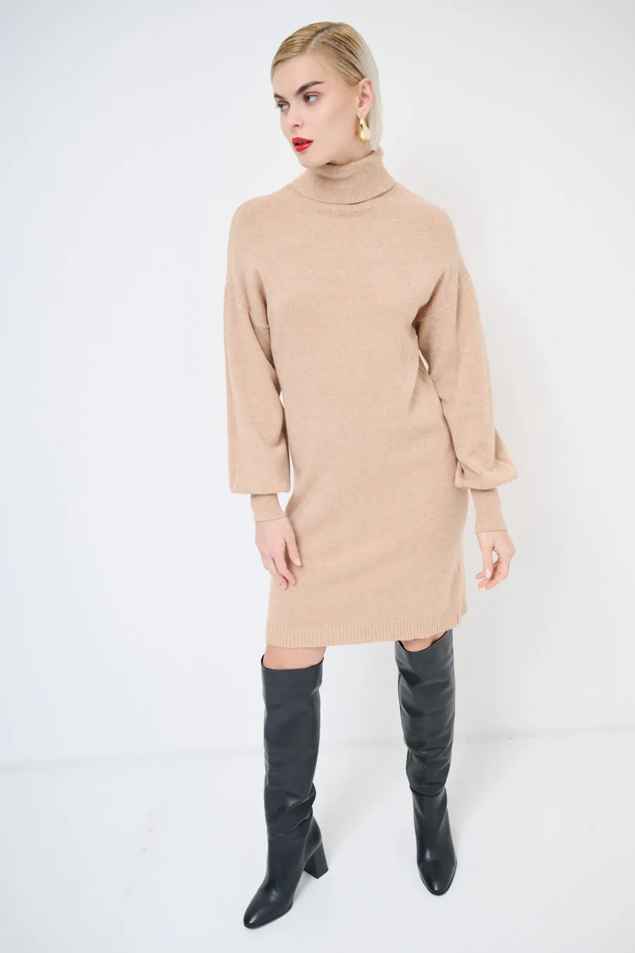 Cozy turtleneck sweater dress wholesale