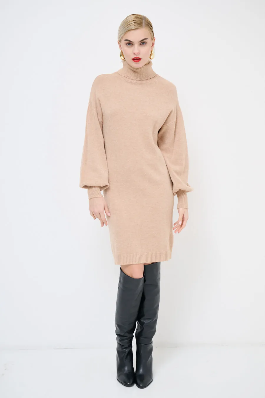 Cozy turtleneck sweater dress wholesale