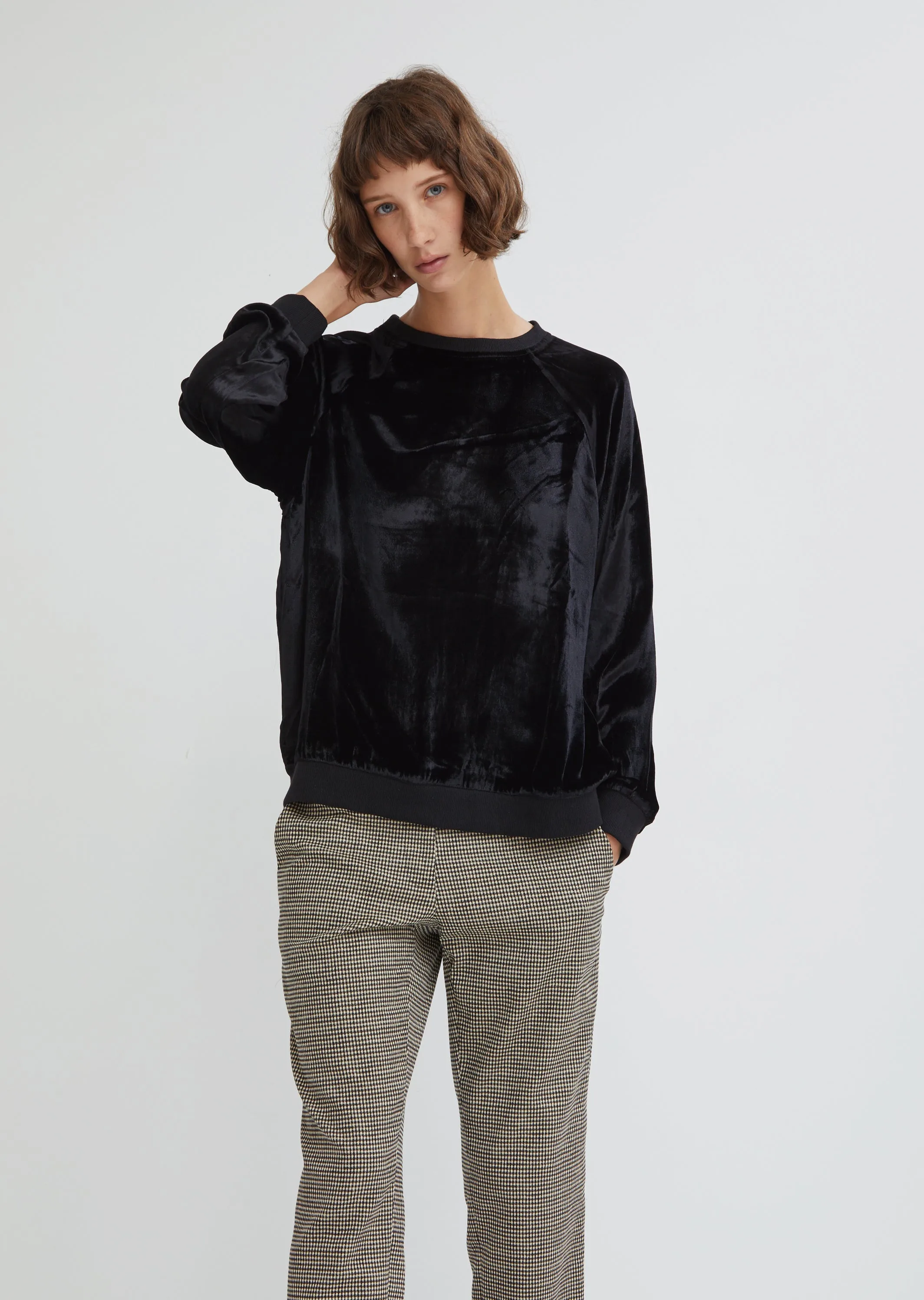 Crushed Velvet Sweatshirt