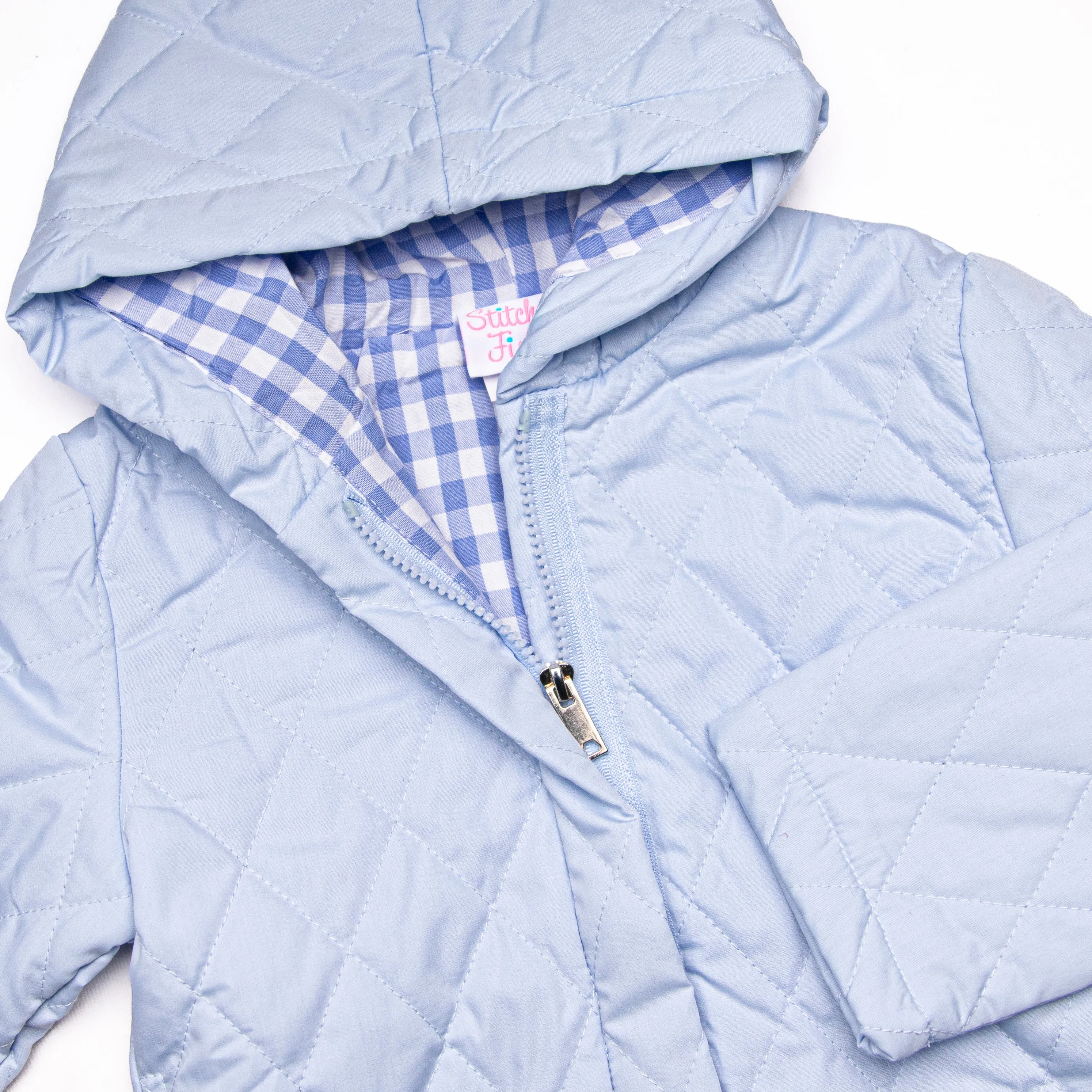 Doorbuster: Quilted Hooded Coat, Blue