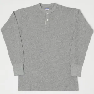 Dubbleworks Thermal L/S Henley - Heather Grey