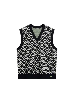 Elian Knitted Vest / Geo JL Navy