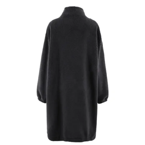 Faux Shearling Midi Length Coat