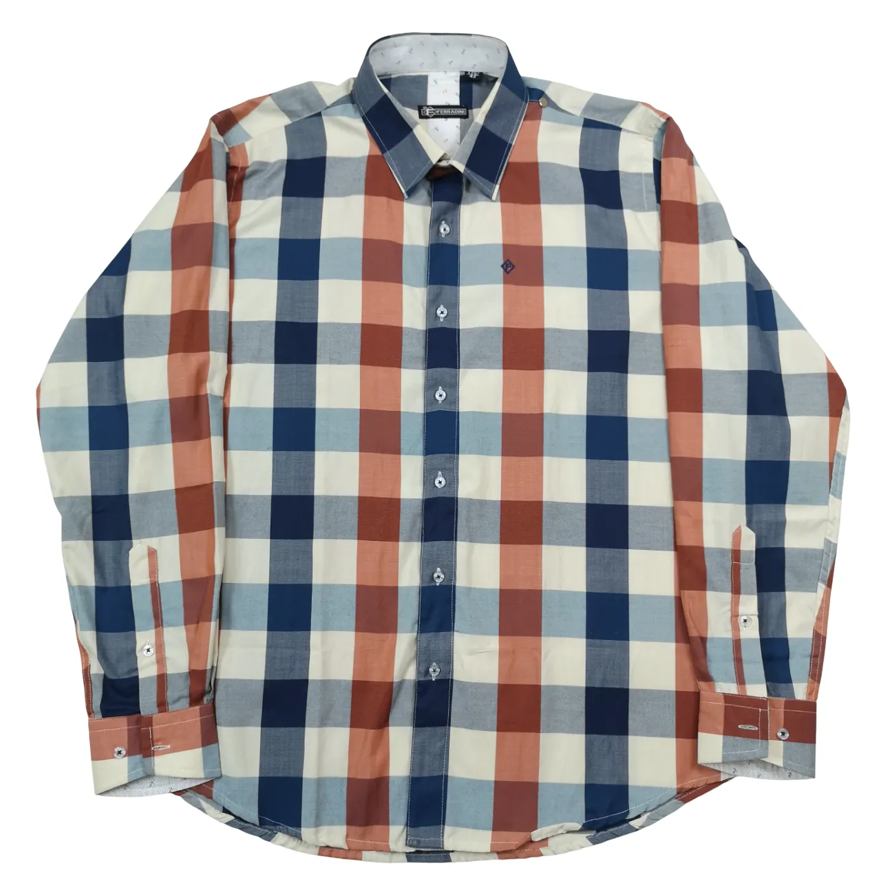 Ferradini Rust LS Check Shirt