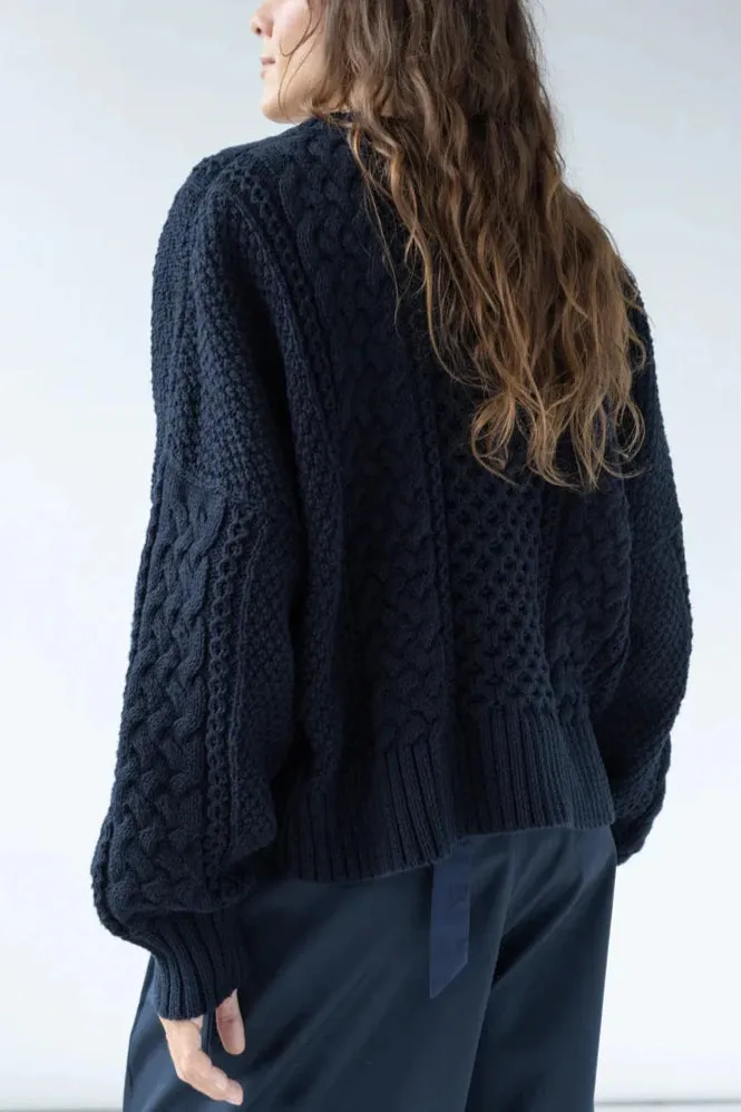 Fisherman Sweater, Navy