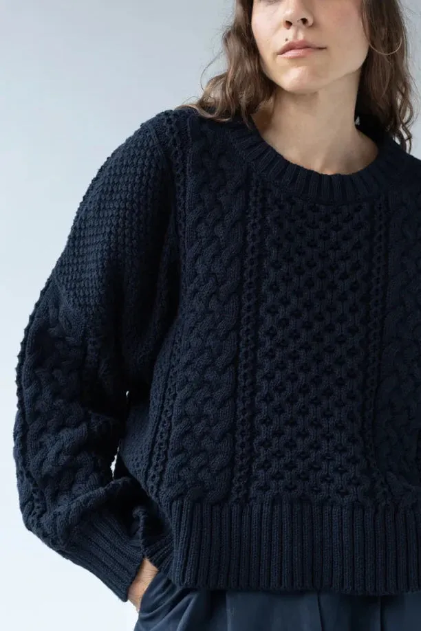 Fisherman Sweater, Navy