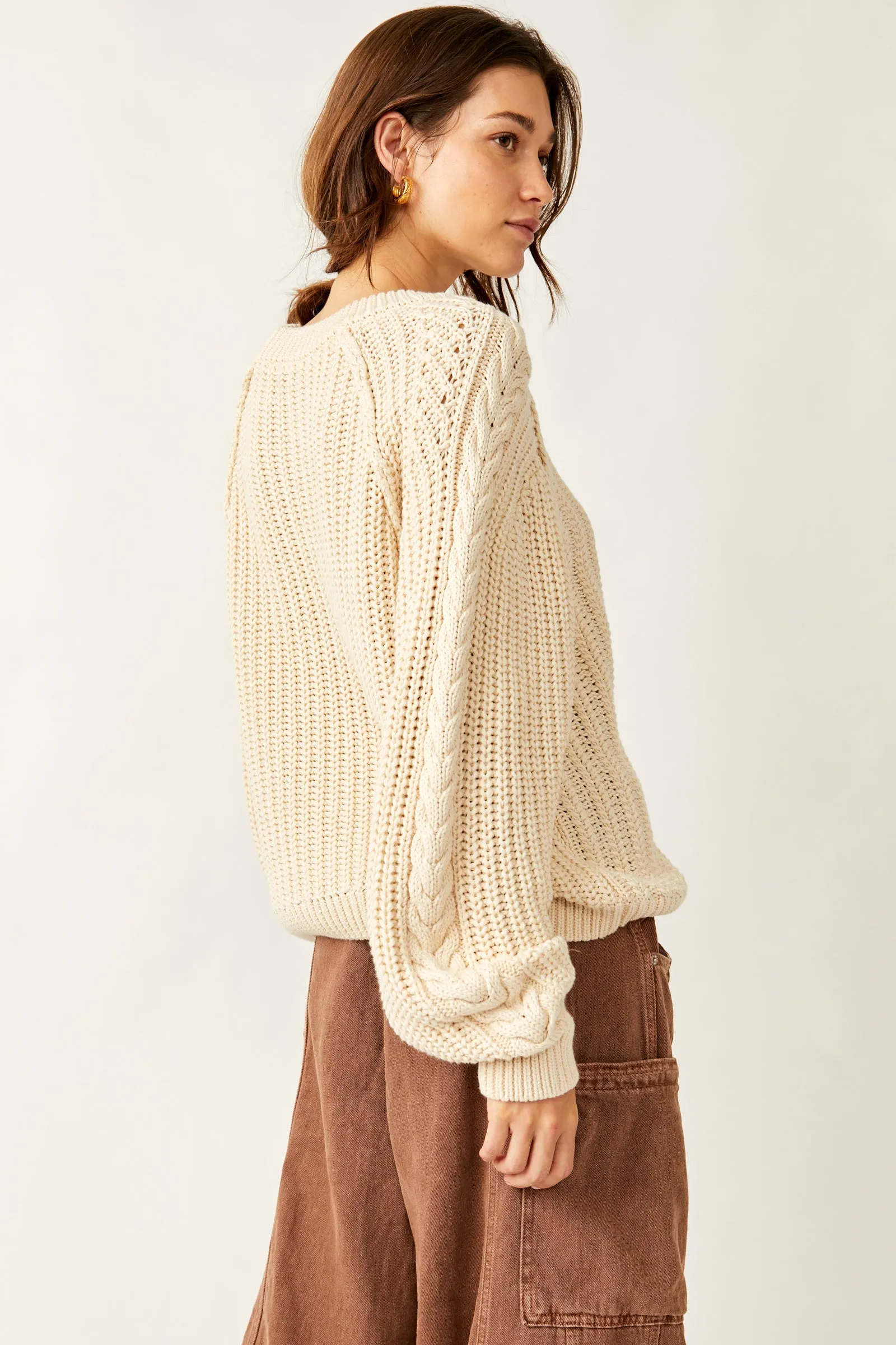 Frankie Cable Sweater Ivory