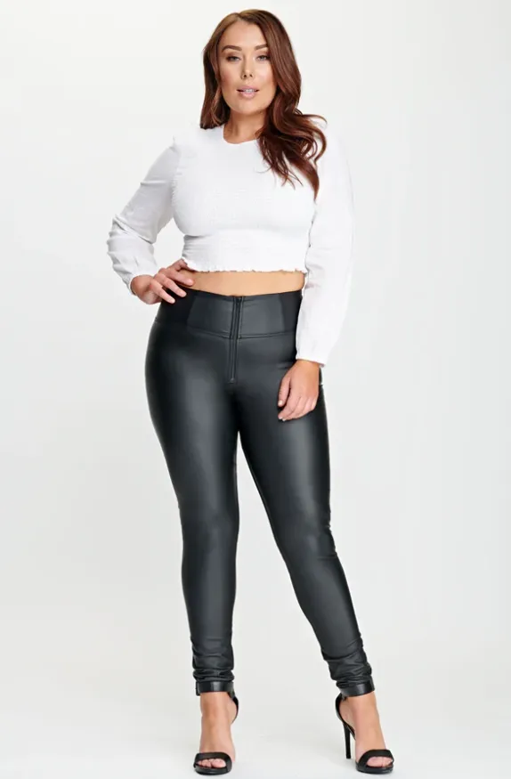 Freddy High Rise Faux Leather Pants