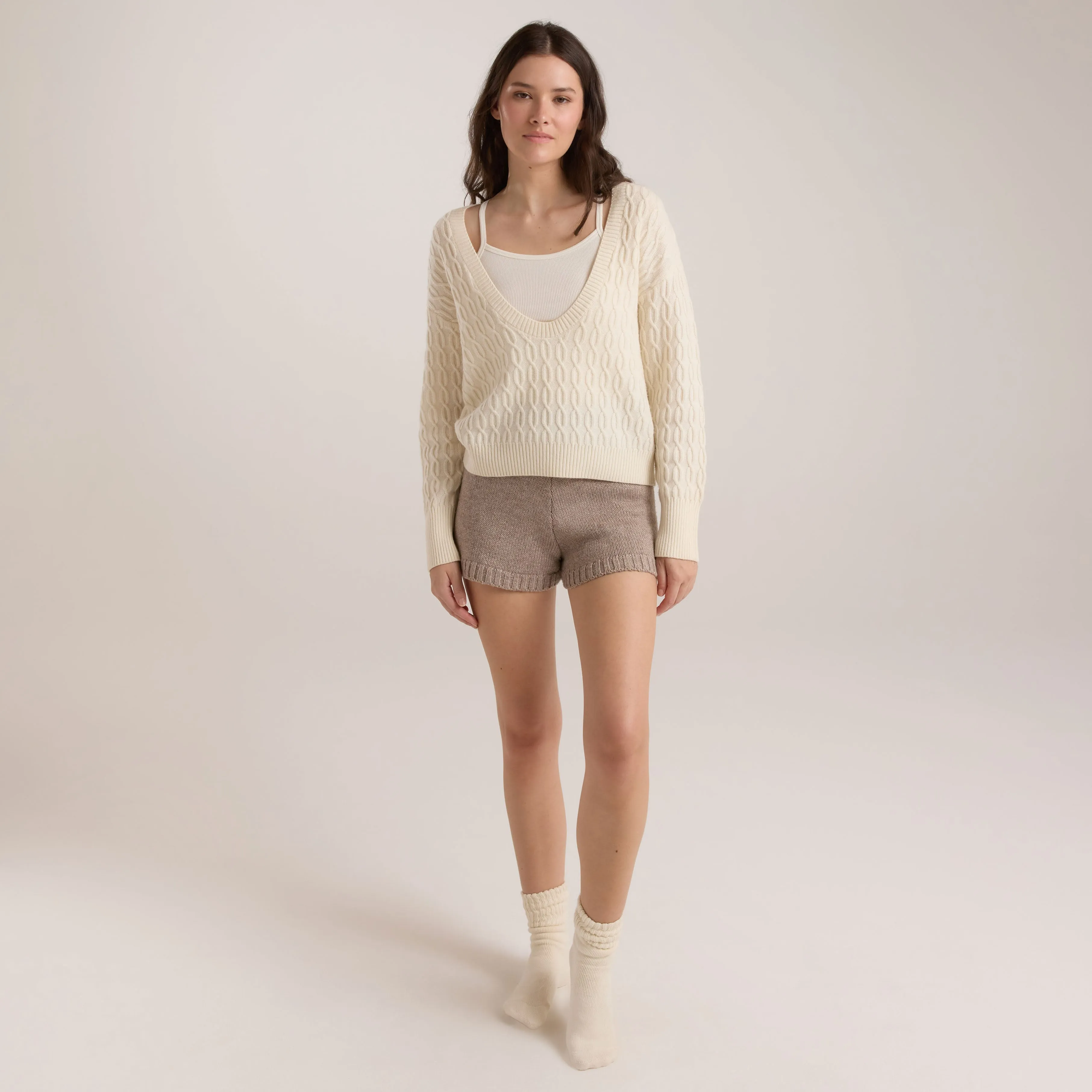 GABRIELLE CABLEKNIT SWEATER