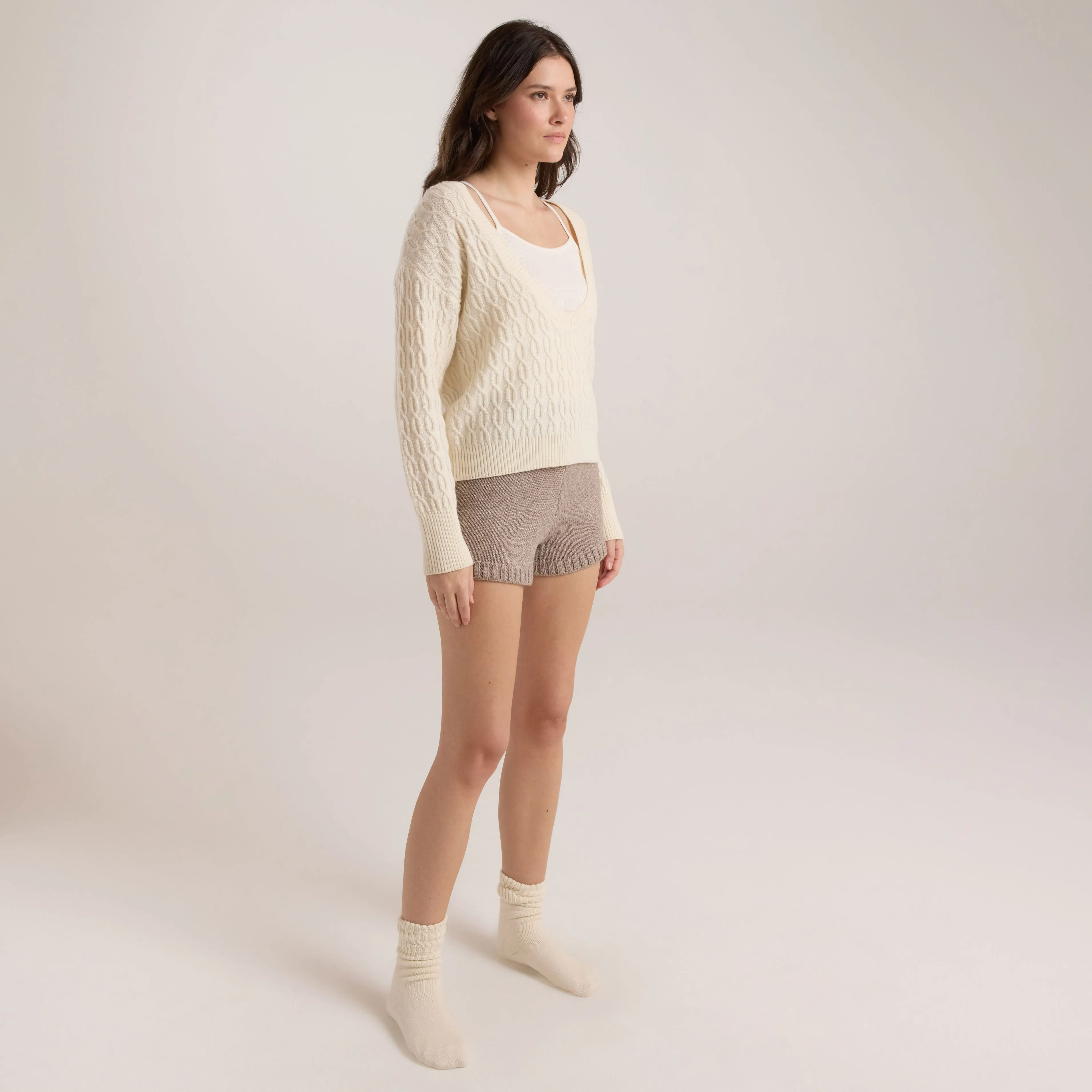 GABRIELLE CABLEKNIT SWEATER